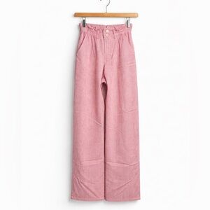 Jensen Vintage 70’s Red & White striped Trouser Pants Paper Bag Waist Size 26